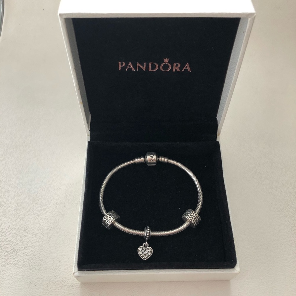 Pandora Bracelet with 10 charms included